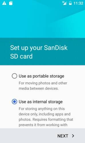 Android 6.0 Marshmallow позволяет использовать MicroSD карты в качестве встроенной памяти